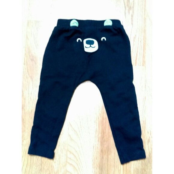 Carter's Baby Boys Bear with Ears Blue Long  100% Cotton Pull On Pants 12 months - Picture 1 of 6